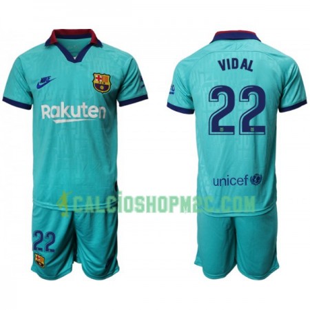 Barcellona VIDAL 22 Bambino Maglia Terza 2019/2020 Manica Corta (+ Pantaloncini)